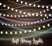 Soft String Lights Clipart, Wedding string lights, baby shower string lights, pastel lights clip art, fairy lights, digital garden lights 