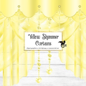 Imágenes Prediseñadas de cortinas de brillo amarillo, gráficos de imágenes prediseñadas de telón de fondo de cortina digital, cortinas de escenario, cortinas de teatro, superposiciones de png de cortina