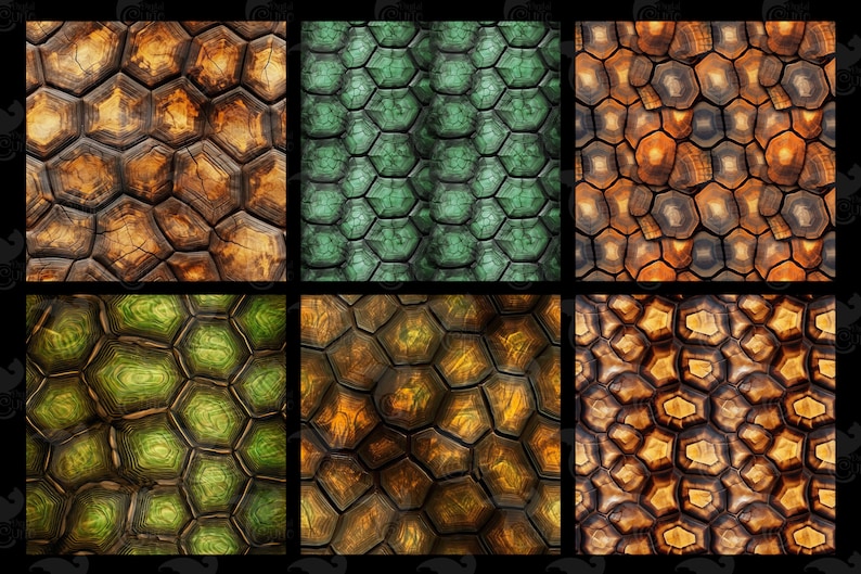 World Turtle Texture Turtle Shell Texture Digital Paper - 20 Seamless JPEG Images (digital ...