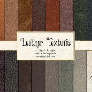 Leather Textures Digital Paper, neutral brown and gray leather backgrounds, rustic leather printable scrapbook paper instant download