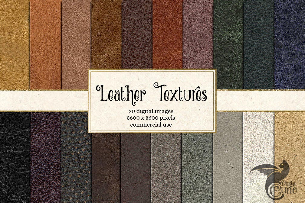 Leather Textures Digital Paper, neutral brown and gray leather backgr…