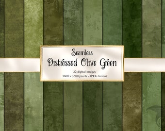 Texturas desgastadas de color verde oliva, papel digital grunge (descarga digital)