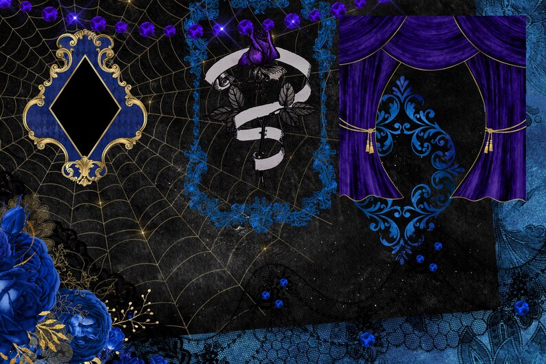 Gothic Debutante Digital Scrapbook Kit Goth Digital Paper Etsy