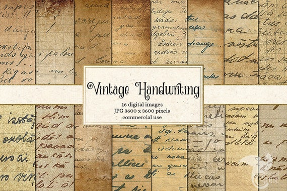 vintage handwriting digital paper old letters old etsy