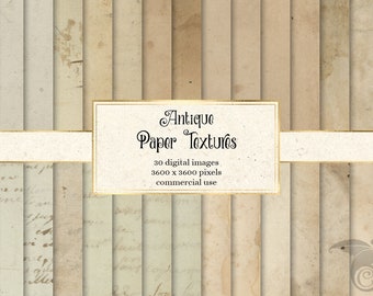 Antique Paper Textures, Printable Scrapbook Paper (Digital Download)