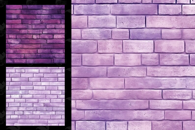 Purple Brick Textures Digital Paper, Seamless Wood Backgrounds (digital ...