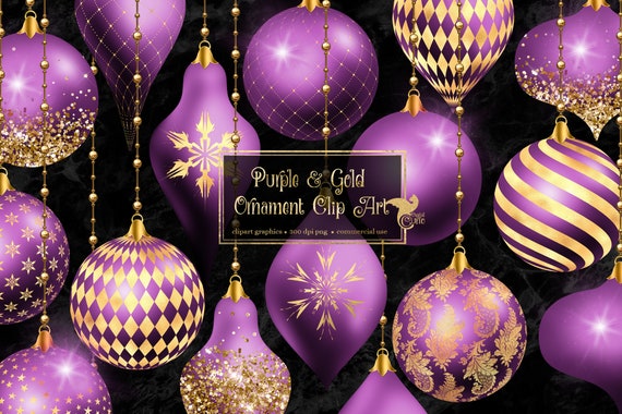 purple christmas ornaments images