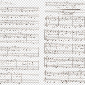 K&ouml;nnte beinhalten: Doppelseitige handschriftliche Noten mit Noten und franz&ouml;sischem Text. Der Titel "Bercade" steht oben auf der rechten Seite. Die Musik ist in schwarzer Tinte auf wei&szlig;em Hintergrund.