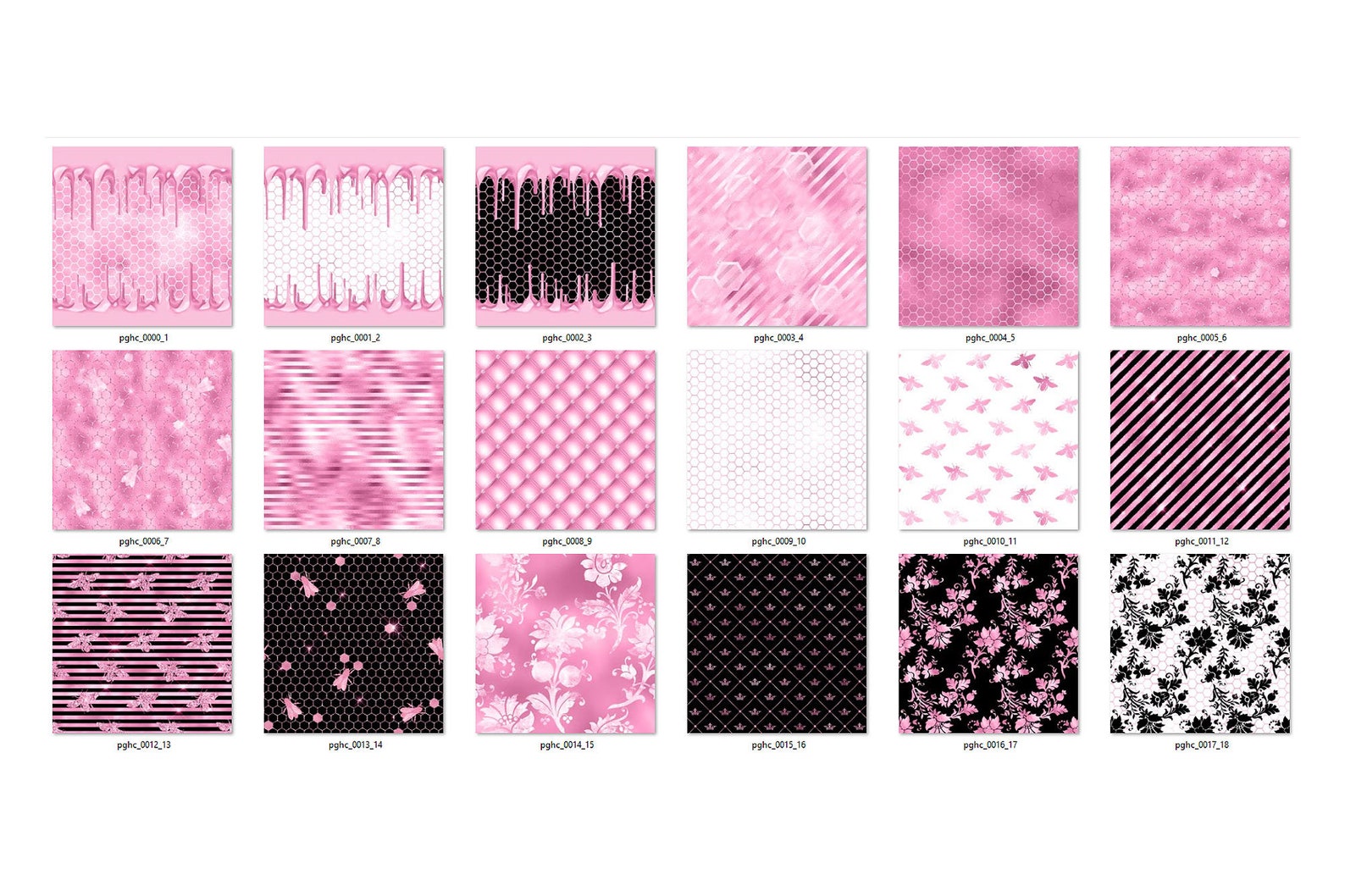 Pink Glam Honeycomb Digital Paper Seamless Patterns Honey - Etsy