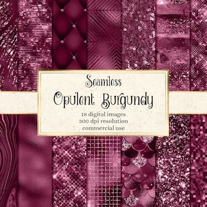 Opulenta carta digitale bordeaux, texture rosso vino senza cuciture con glitter e download istantaneo per uso commerciale