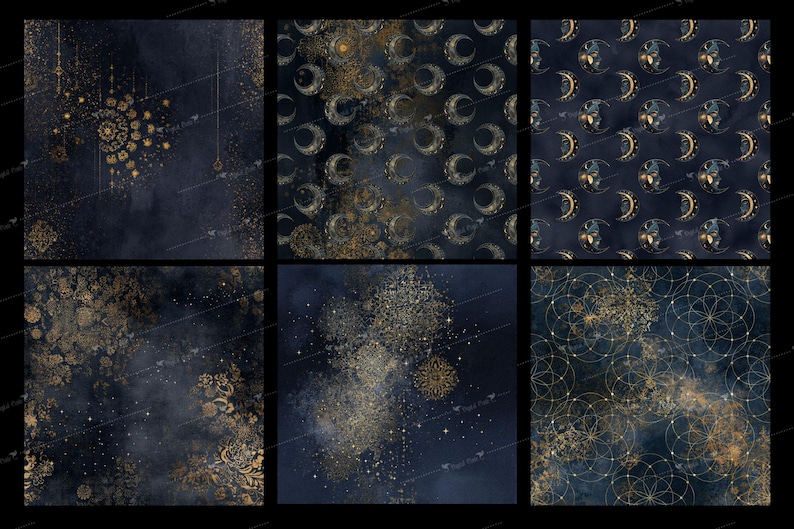 Celestial Digital Paper – Seamless Galaxy Patterns (digital Download ...