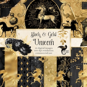 Gothic Romance Digital Scrapbooking Kit, Clipart and Digital Paper