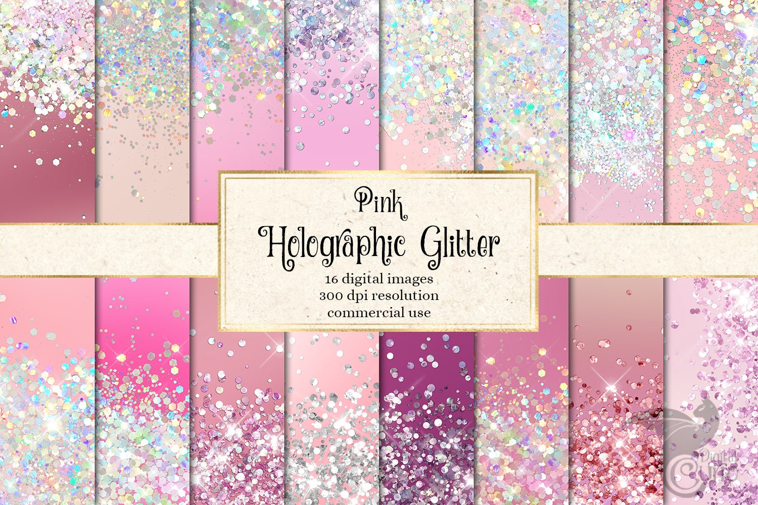 Holographic Glitter Adhesive Scrapbook Paper - 12 x 12