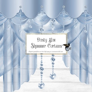 Imágenes Prediseñadas de cortinas de brillo azul polvoriento, gráficos de imágenes prediseñadas de telón de fondo de cortina digital, cortinas de escenario, cortinas de teatro, superposiciones de png de cortina