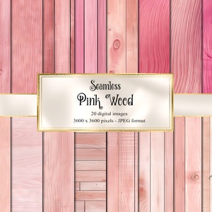 Papel digital de texturas de madera rosa, papel digital de madera rústica sin costura para imprimir fondos de tablones de madera de papel de álbum de recortes
