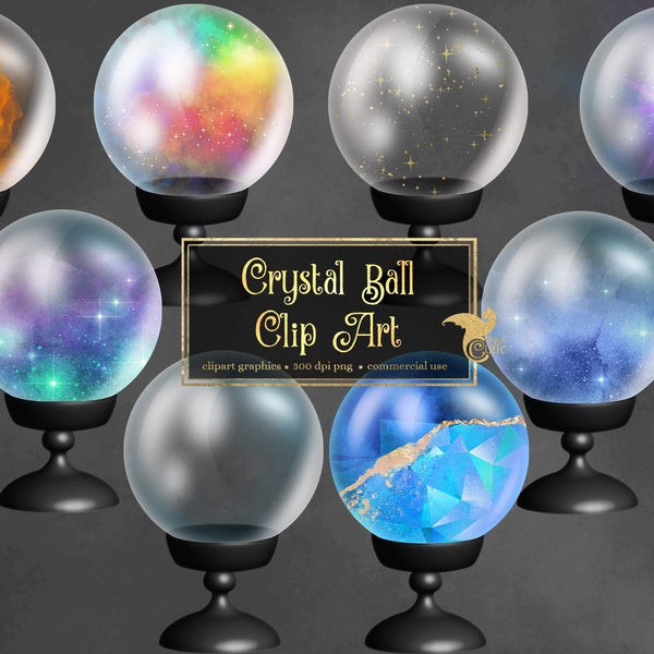 Crystal Ball Clipart - magic witchcraft occult graphics in png format instant download for commercial use
