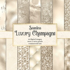 Luxury Champagne Digital Paper Seamless Champagne Scrapbook | Etsy