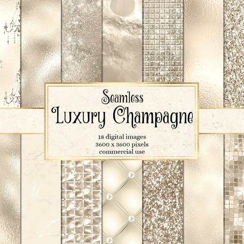 Luxury Champagne Digital Paper Seamless Champagne Scrapbook Etsy
