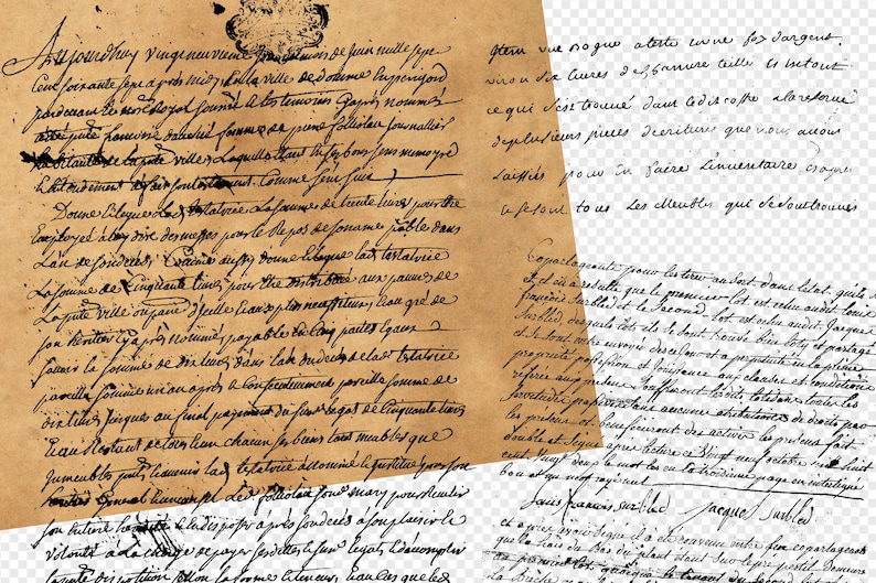 50 french handwriting overlays vintage letters png overlay