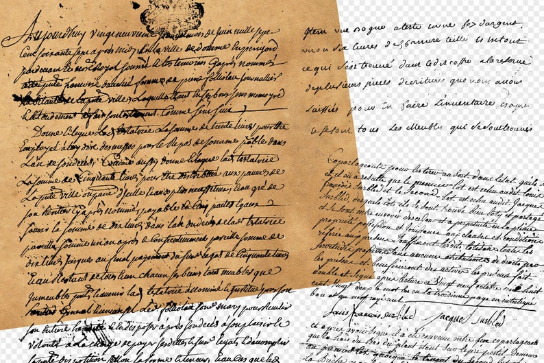 50 french handwriting overlays vintage letters png overlay