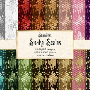 Snake Scales Digital Paper - nahtlose Schuppenmuster zum sofortigen Download druckbares Papier für kommerzielle Nutzung