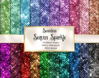 Sequin Sparkle Digital Paper, seamless glam diamond sequin textures with glitter and sparkles instant download commercial use