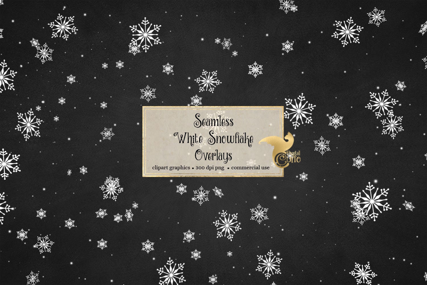 16 Snowflake Confetti Overlays Graphic by Bamalam Art & Design