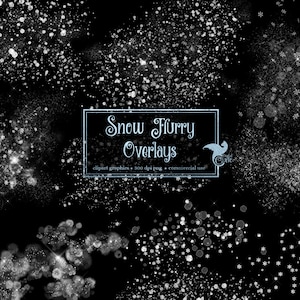 Schneegestöber Overlays - digitaler Winter Schnee png Dateien mit Glitzer und Schneeflocken sofort download für kommerzielle Nutzung