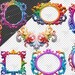 Rainbow Rococo Frames Clipart Antique Baroque Vintage Clip Art Graphics ...