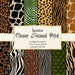 Classic Animal Print Digital Paper, seamless animal skin patterns with tiger stripes and cheetah spots instant download for commercial use 