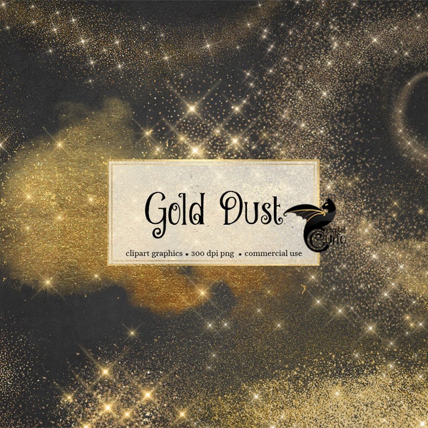 Gold Dust Clipart, Gold Glitzer Clip Art, Feenstaub, Feenstaub Glitzer funkeln Png-Dateien, Goldstaub Overlays, Gold Stern Nachthimmel download