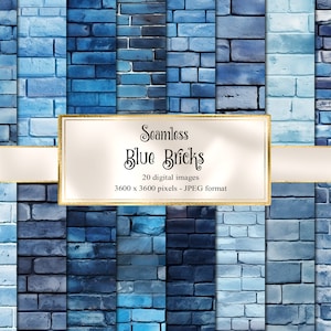 Papel Digital de texturas de ladrillo azul, papel digital de pared de ladrillo rústico transparente fondos de tablones de madera de papel de álbum de recortes imprimibles