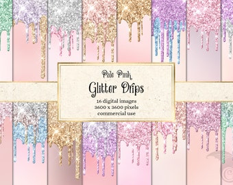 Pink Holographic Glitter Digital Paper Printable Scrapbook | Etsy