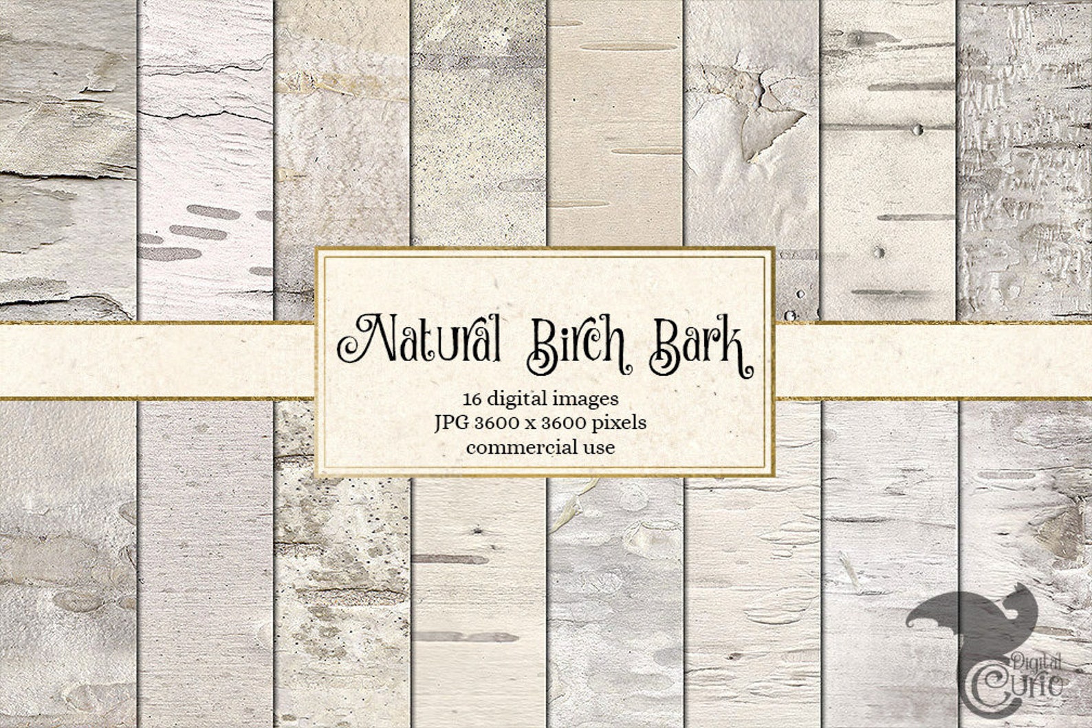 Natural Birch Bark Digital Paper birch bark textures white | Etsy