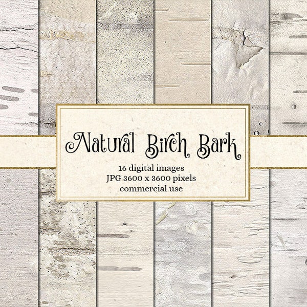 Natural Birch Bark Digital Paper, birch bark textures, white birch tree wedding rustic decor printable scrapbook paper, birch bark textures