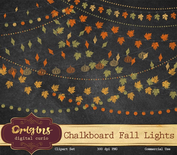 chalkboard fall string lights