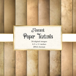 Antike Papier Texturen, digitales Papier Pack mit alten Vintage Papier Hintergründen sofortiger Download für kommerzielle Nutzung