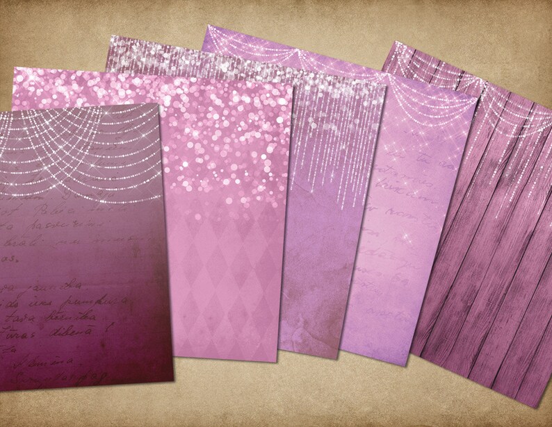 Pink Fairy Lights Digital Paper – Princess Textures (digital Download ...