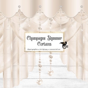 Imágenes Prediseñadas de cortinas de brillo Champange, gráficos de imágenes prediseñadas de telón de fondo de cortina digital, cortinas de escenario, cortinas de teatro, superposiciones de png de cortina