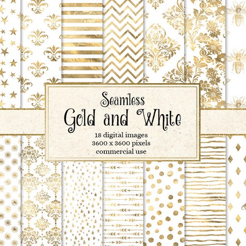 GOLD Digital Paper and Printable Background Patterns - Etsy