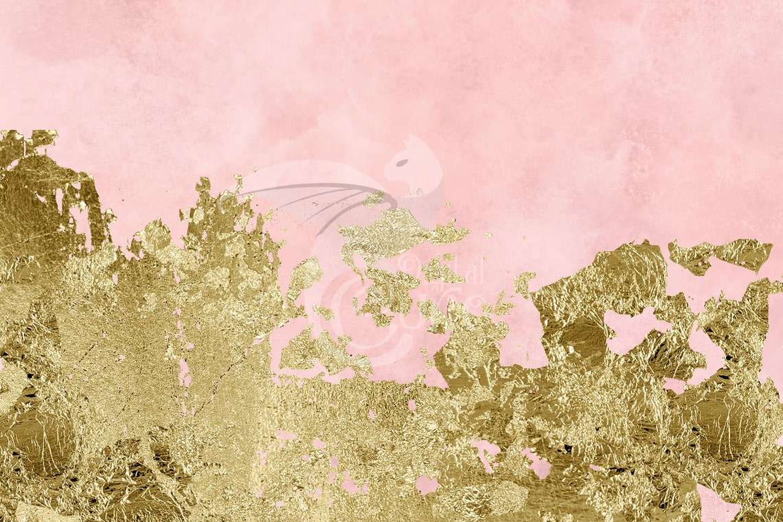 Pink and Gold Foil Flake Textures printable foil backgrounds Etsy