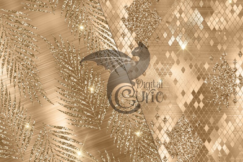 Gold Glitter Animal Print Digital Paper – Glam Seamless Textures ...