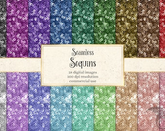 Sequin Textures - seamless sequins digital paper printable instant download for commercial use