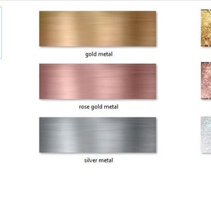 Shimmer Strips Clipart Rose Gold, Gold and Silver Diamond and Brushed Metal Borders, glitter glam sparkle png graphics and textures image 3