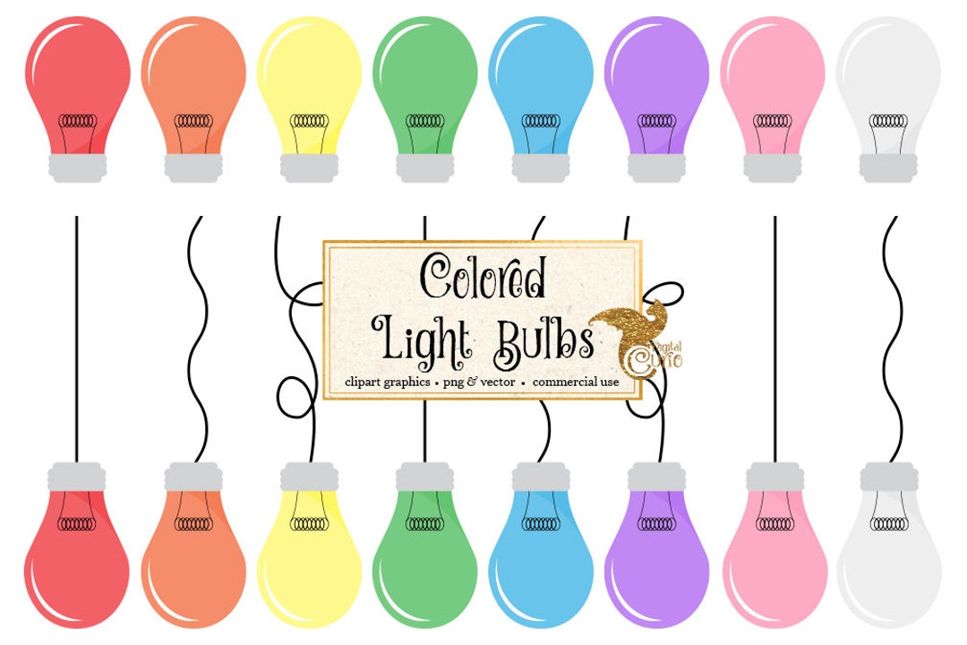 Light Bulb Clipart, Colored Light Bulbs Clip Art, Light Bulb Vectors ...