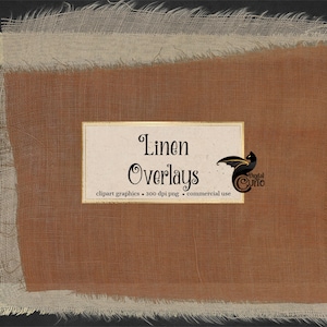 Sovrapposizioni di lino, clipart di texture di lino, sovrapposizioni di fotografia digitale, carta digitale in tessuto di iuta, trame di juta, download digitale di bordi strappati