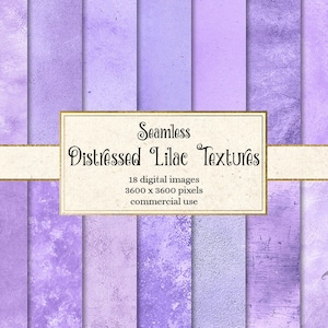 Texturas lilas angustiadas, papel digital con textura púrpura transparente, fondos púrpura rústicos, texturas grunge, descarga instantánea enlosable