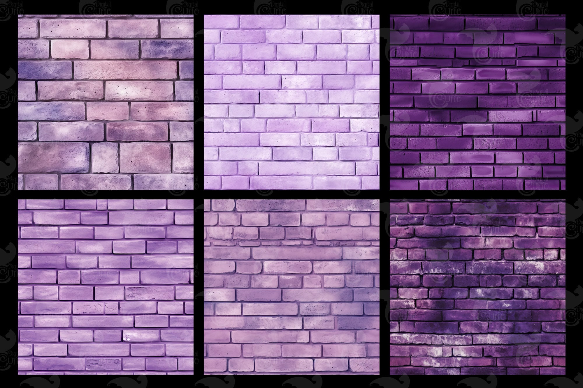 Purple Brick Textures Digital Paper, Seamless Wood Backgrounds (digital ...
