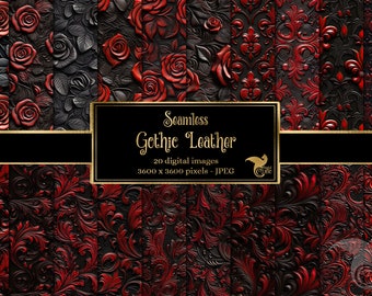 Gothic Leather Textures, Seamless Digital Paper (Digital Download)