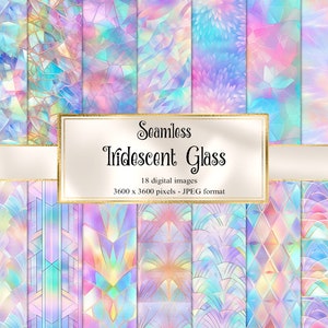 Iridescent Glass Digital Paper, seamless printable textures printable scrapbook paper